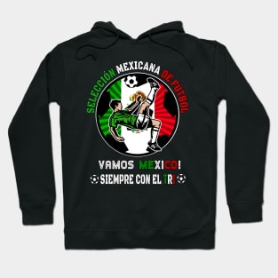 Playera Seleccion Mexicana de Futbol Vamos Mexico El Tri Hoodie